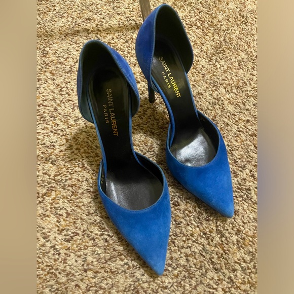 YSL  beautiful royal blue pump size 6.5 - Picture 1 of 5
